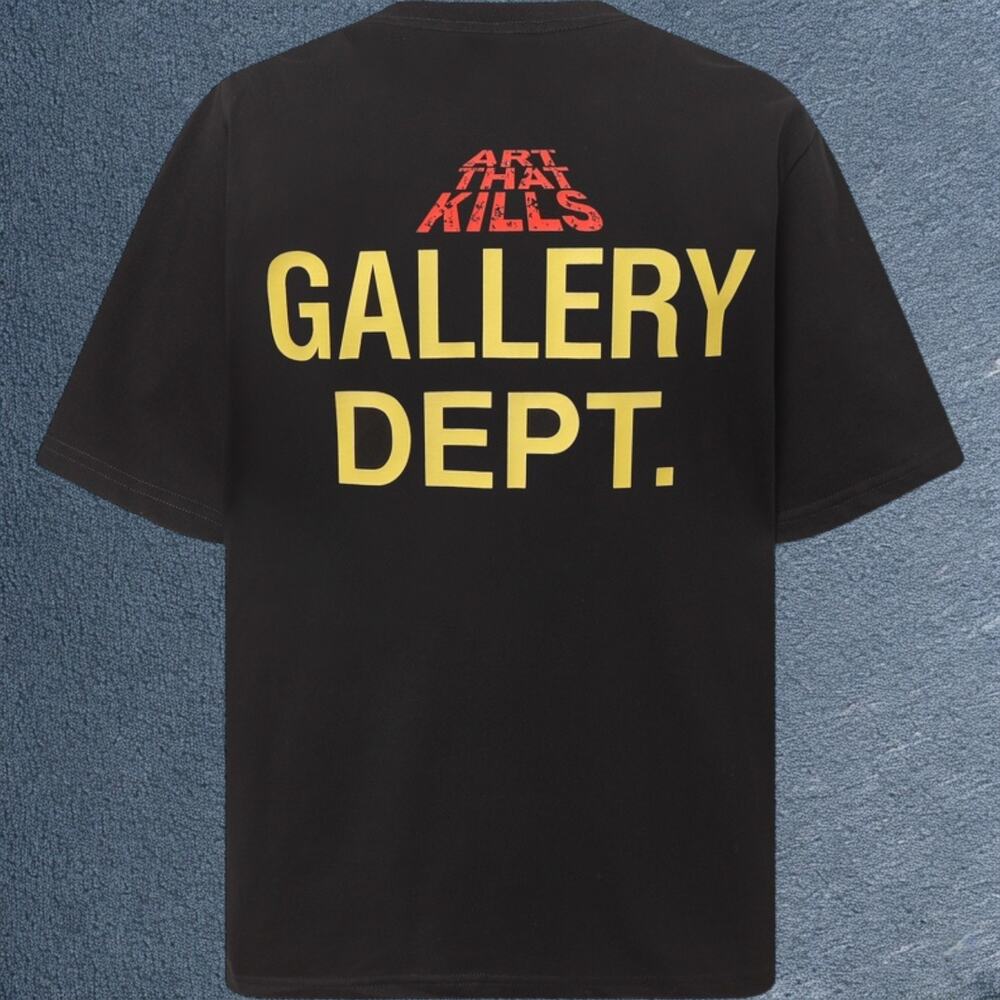 Gallery Dept Men's Black Short Sleeve T-Shirt - Picture 2 of 4